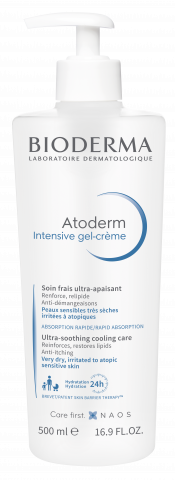  ATODERM Intensive gel krema 500ml, gel krema koja intenzivno deluje protiv svraba za veoma suvu i osetljivu kožu- BIODERMA