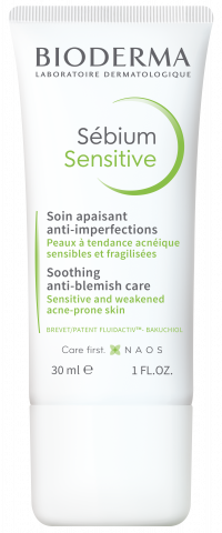 BIODERMA slika proizvoda, Sebium Sensitive 30ml, nega za osetljivu kožu sa aknama