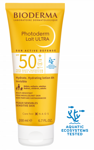 PHOTODERM Lait Ultra SPF 50+ 200 ml, krema koja pruža veoma visoku zaštitu od sunca-BIODERMA