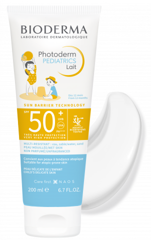 PHOTODERM Pediatrics Lait SPF 50+ 200 ml, krema za decu koja pruža visoku zaštitu od sunca-BIODERMA