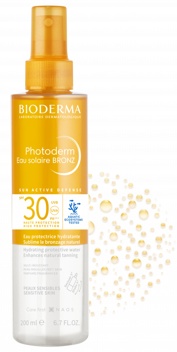 PHOTODERM Eau solaire SPF 30 200 ml, lagana tekstura vlaži i čini kožu mekom-BIODERMA