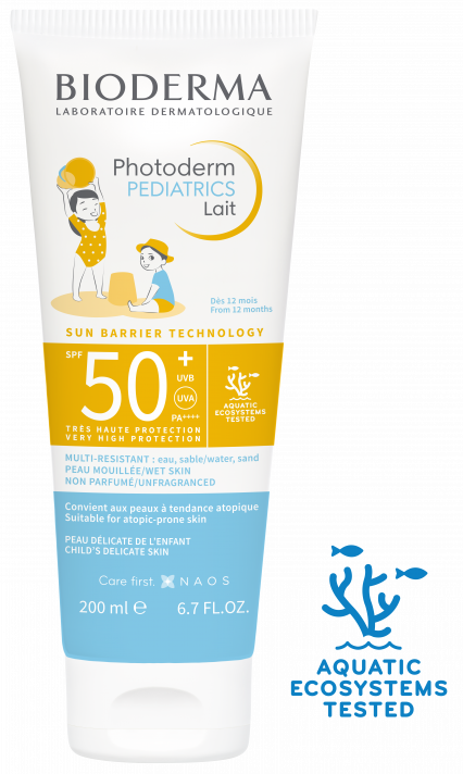 PHOTODERM Pediatrics Lait SPF 50+ 200 ml, krema za decu koja pruža visoku zaštitu od sunca-BIODERMA